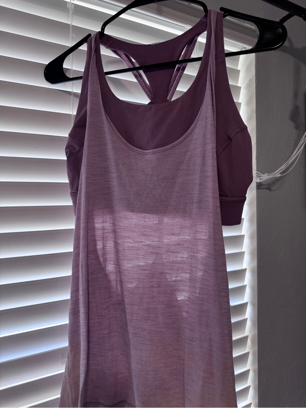 lululemon athletica Dusty Lavender Racerback Tank & Built-in Bra